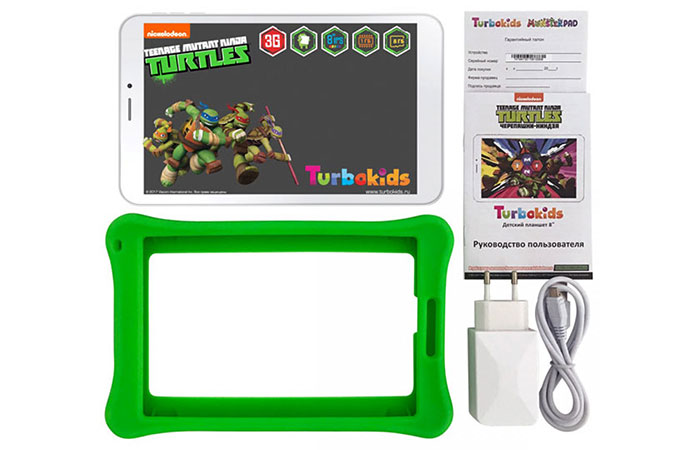 детский планшет TurboKids Черепашки-ниндзя 3G комплектация | apptoday.ru