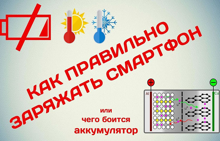 правила зарядки аккумулятора смартфона