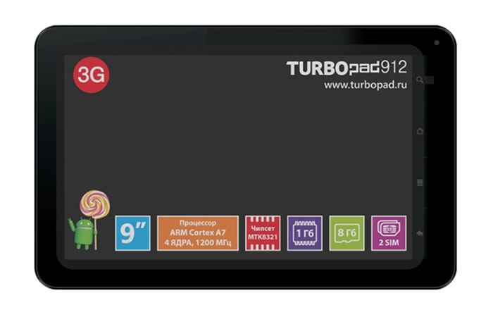 лучшие планшеты до 6000 рублей TurboPad 912